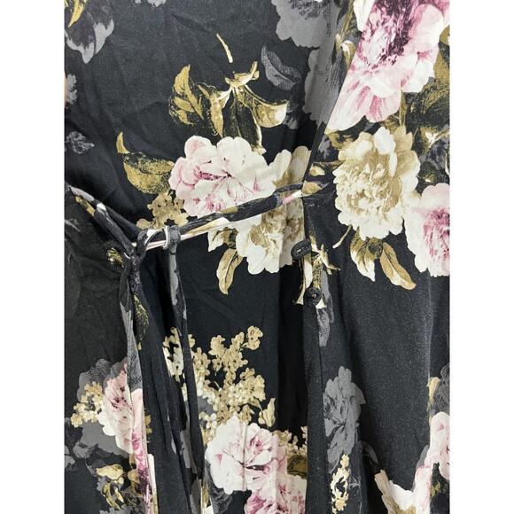 Romance Cottagecore Goth Boho Buttoned Top 1 Plus Whimsigoth Floral Prairie Flow - Picture 14 of 16